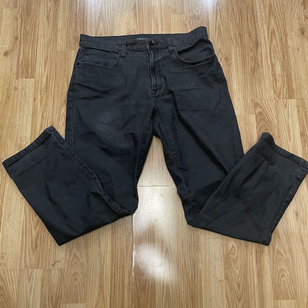 Proof Huckberry Rover Work Travel Adventure Canvas Pant Straight Fit 33x30 Black